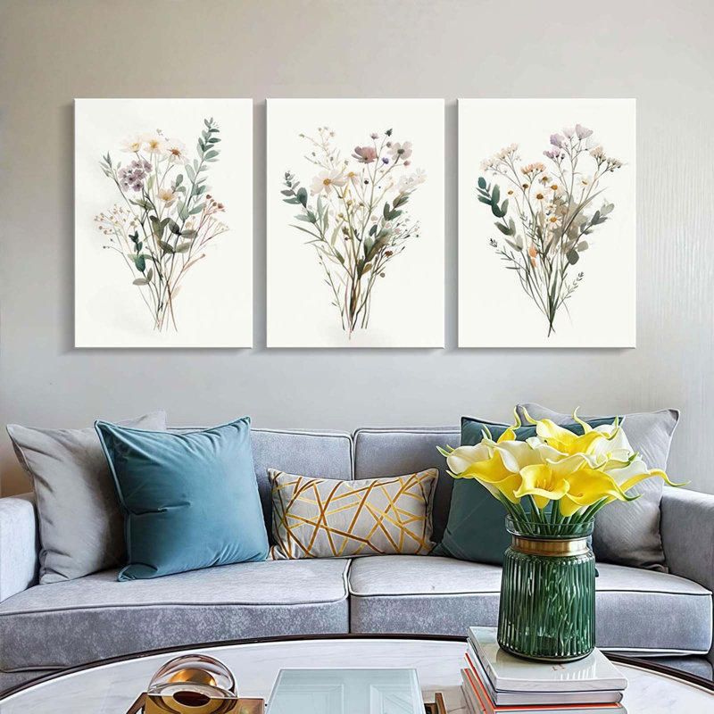 3 Piece Wrapped Canvas Print, 40 cm H x 30 cm W