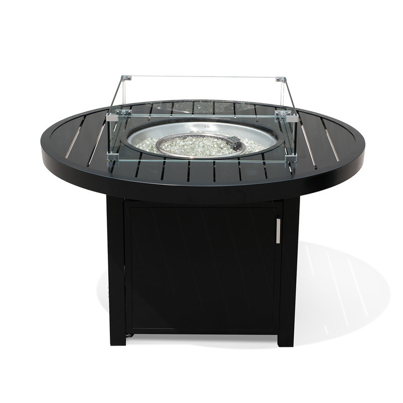 Foyer de table rond au propane / gaz naturel en aluminium Rebond