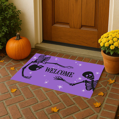 Skeleton Welcome Outdoor Door Mat