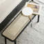 Banc de salle à manger en bois de chêne massif avec plateau en rotin-99196053