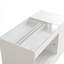 Table de bricolage 8 tiroirs avec plateau en verre, bureau de rangement blanc