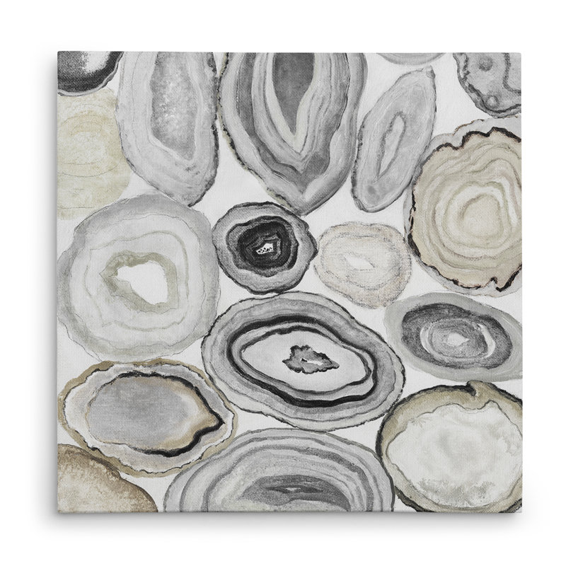 « geode divises ii », reproduction de peinture à l’huile sur toile tendue, H 16 po x l 16 po x P 1,5 po, Toile tendue