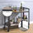 Amita Rustic Oak & Charcoal Serving Cart