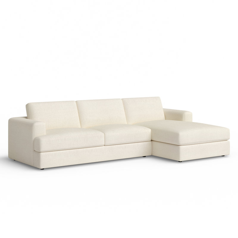 Cayden 2-Piece Upholstered Sectional, Conversation Pearl Basketweave, Right Hand Facing