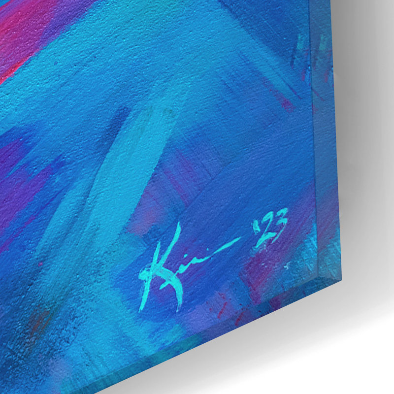 Art mural en verre rouge «Hummingbird Colorful» par Lindsay Kivi par Red Barrel Studio®, H 12 po x l 16 po x P 0,13 po