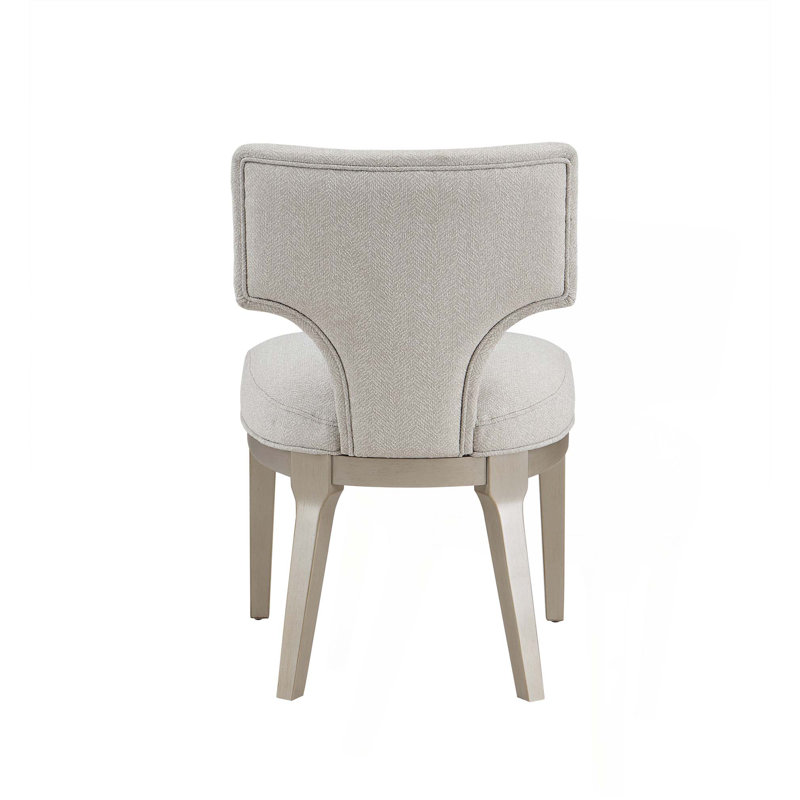 Chaise d'appoint en lin et champagne, ensemble de 2