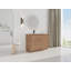 Meuble-lavabo autoportant de 48 po avec lavabo en céramique blanche et 1 petite armoire de rangement, porte à fermeture en douceur-126233534