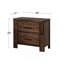 Table de chevet en bois avec finition chêne et table de chevet en bois avec 2 tiroirs