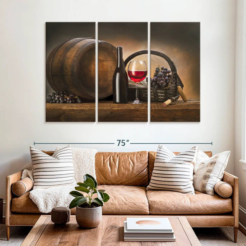 Yarlin Barrel Of Red Grape Wine, 42" H x 65" W