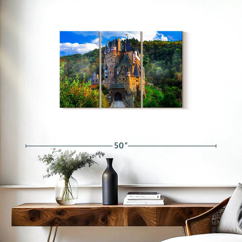 Lilie, château médiéval allemand, H 20 po x l 33 po