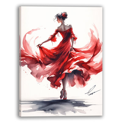 " Rouge Rhythm Graceful Flamenco Dancer "