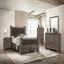 Mobilier de chambre à coucher avec tiroirs en bois à finition naturelle
