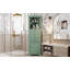 Green Triangle Tall Cabinet With 3 Drawers And Adjustable Shelves For Bathroom-997438011