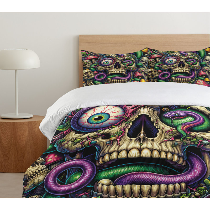 Trippy Duvet Cover, King Duvet Cover + 2 Standard Shams