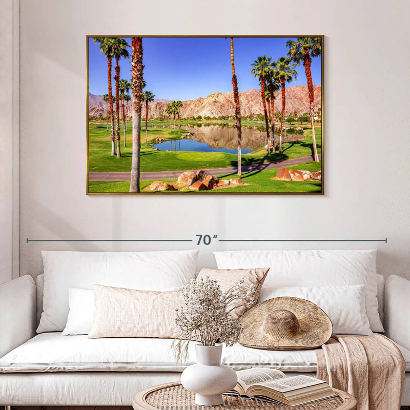 Parcours de golf La Quinta, 46 po x 31 po, Cadre flottant doré