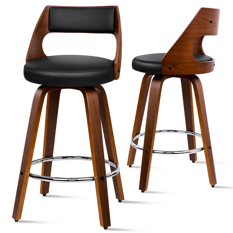  Swivel Bar Stool, Black