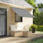 Latitude Run Polyester Cover Retractable Patio Awning-410075540-410075561