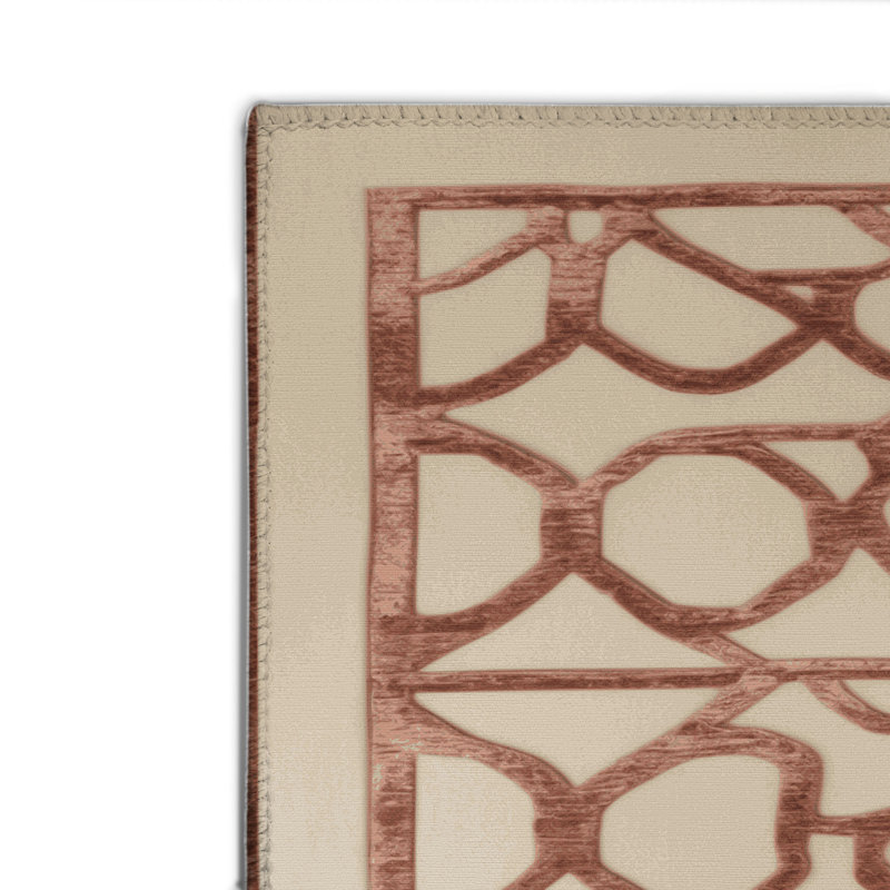 Tapis intérieur et extérieur beige Trellis, Rectangulaire 2 pi x 3 pi