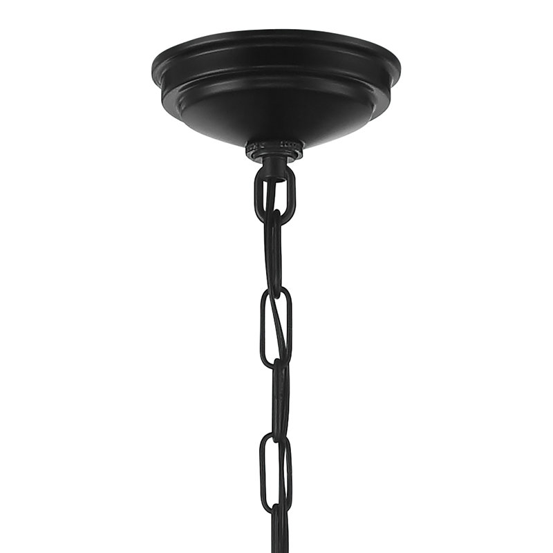 Lustre géométrique en acier 12 lumières à intensité variable Twedt certifié UL, Noyer vieilli