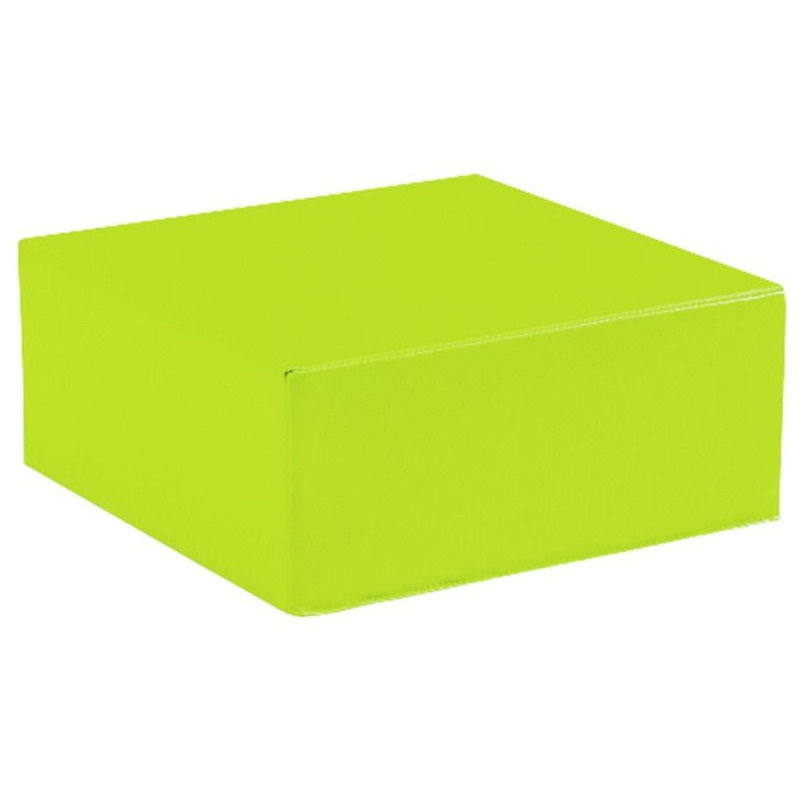 Pouf carré Basic, H 20 po x l 20 po x P 11 po, Vert clair