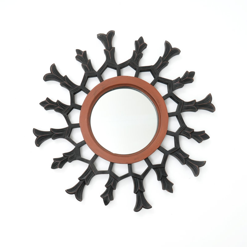 Sunburst Wall Mirror, Black