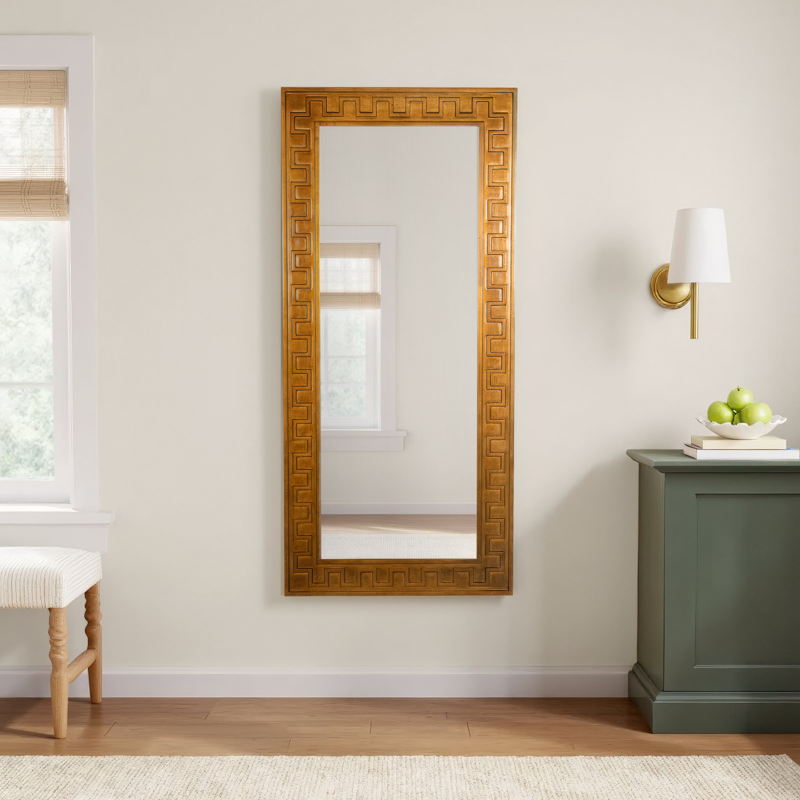 32" Full-Length Mirror, Gold