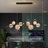 Modern Minimalist Style Restaurant or Bar Chandelier, Gold and black, two colour options-118294923-122090747