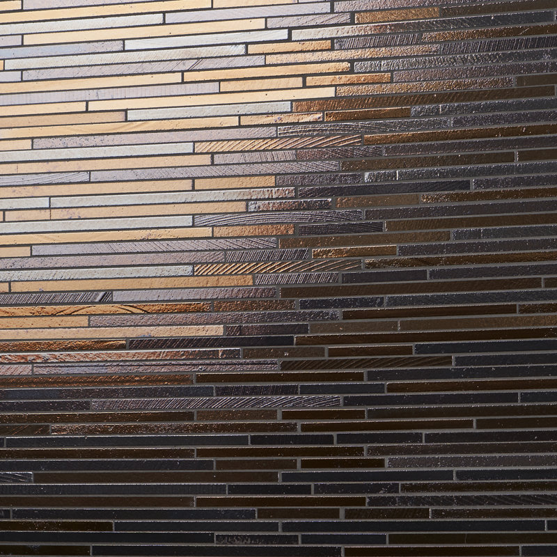 Carrelage mosaïque mince empilable Art Lava (1,34 pieds carrés / chaque), Brun clair / gris foncé