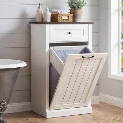 Armoire à paniers à linge inclinable Ahart