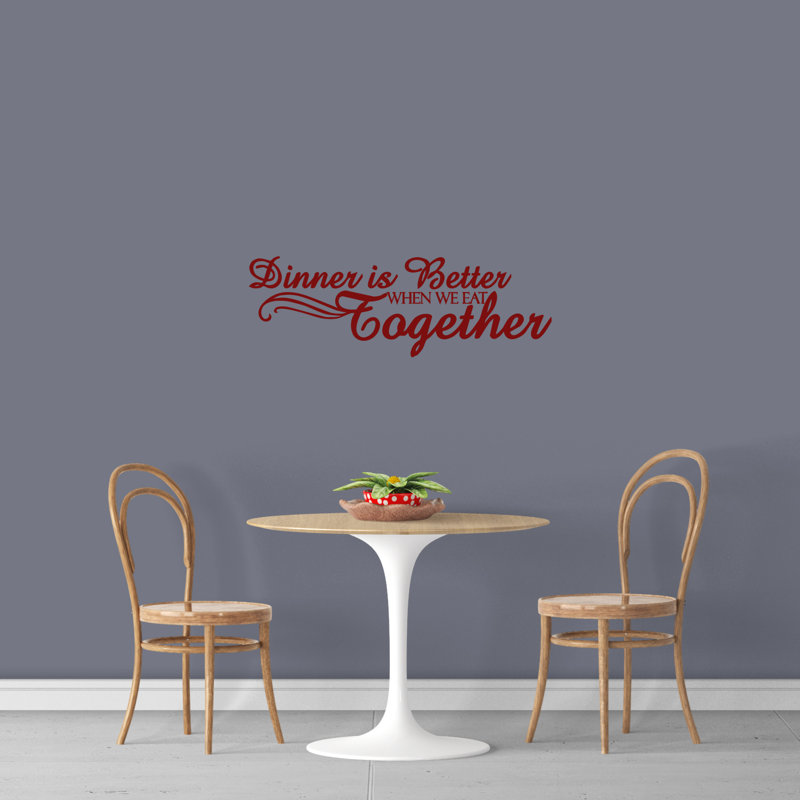 Crowl Text & Numbers Wall Decal, Cranberry