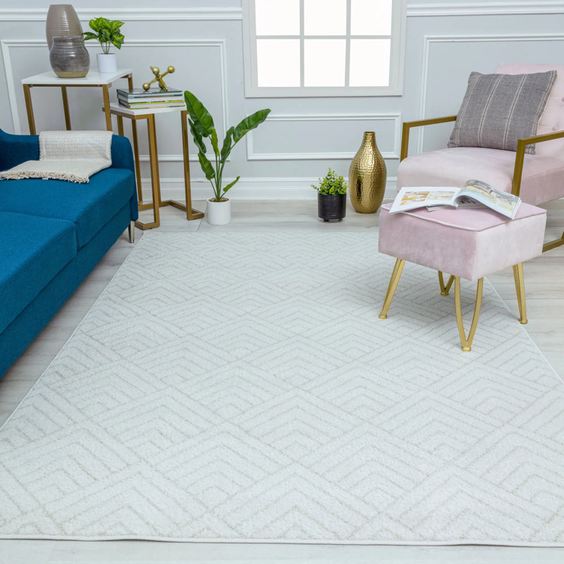 Tapis crème Azalea, Rectangle 5 pi 0 po x 7 pi 0 po