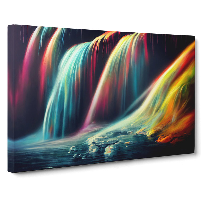 Waterfall Rainbow - Wrapped Canvas, 40cm H x 60cm W x 3cm D