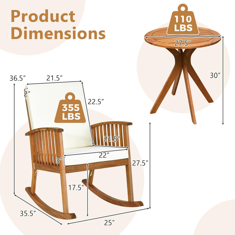 Briehn Acacia - Person Patio Conversation Set