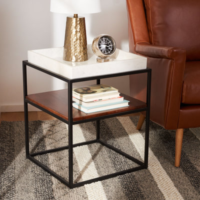 Marble Tray Top End Table