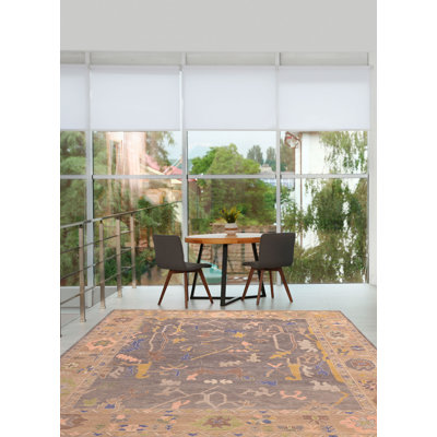 Tapis moderne gris Oushak 9 pi 10 po x 13 pi 11 po