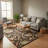 Adairsville Authentic Hand-Tufted Handmade Dark Brown, Gold, Terracotta, Sage Green & Tan Traditional Botanical Scrolling Floral Medallion Wool Area Rug-1435948821