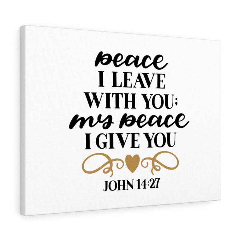 My Peace John 14:27 - Wrapped Canvas Print, 30cm H x 41cm W
