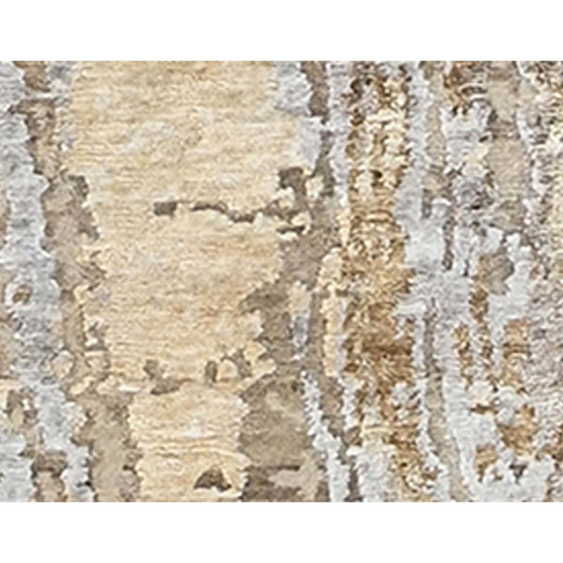 Hand Knotted Area Rug in Beige/Gold, Rectangle 8' x 10'