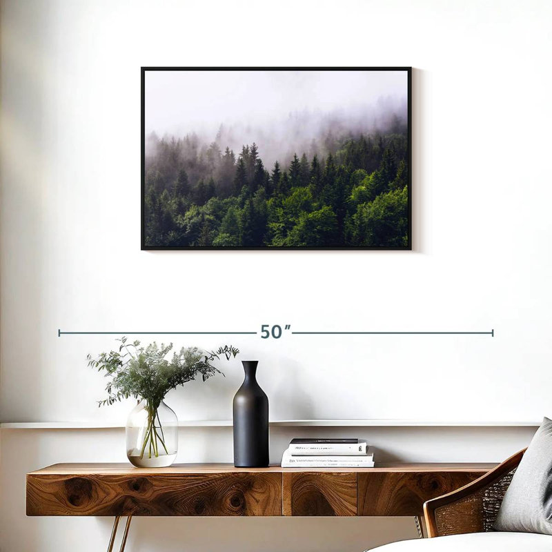 Misty Pine Forest, 21" H x 31" W