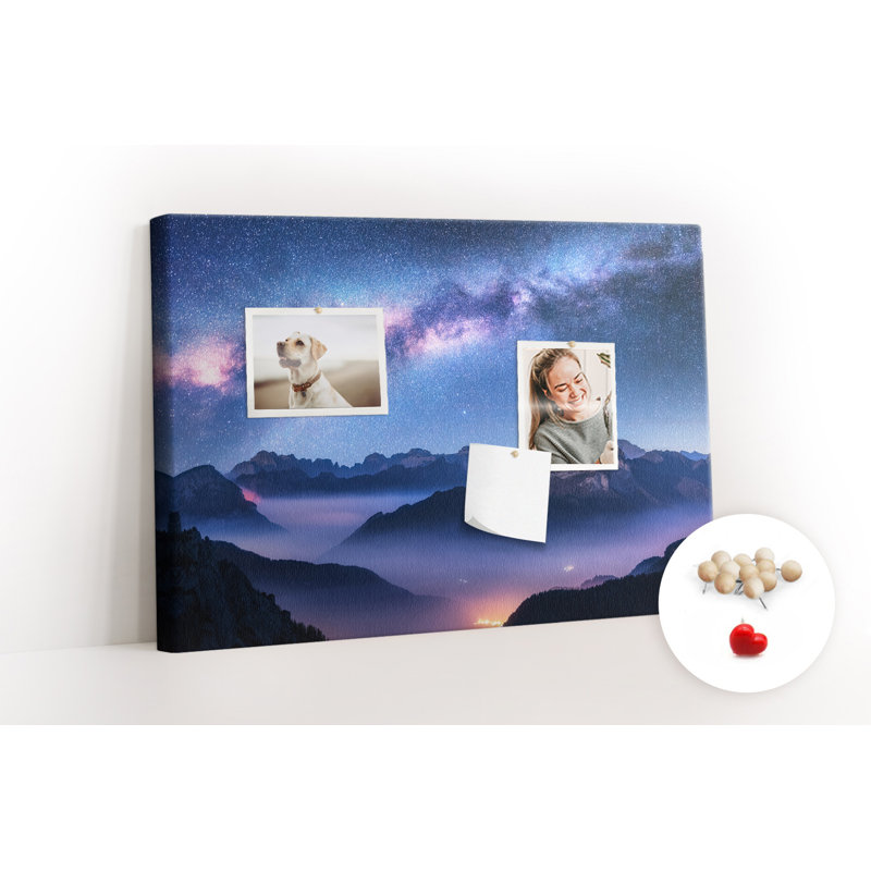 Wall Mounted bulletin board print decorative wall pin board for wall decorative corkboard Milky Way