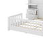 Lit double pleine grandeur avec fenêtre, tablettes et tiroirs de chevet, lit plateforme avec ensemble de prises et port USB