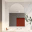 Armoire murale de salle de bain avec tablettes réglables - Encadrement en métal arqué encastré de 24 po x 36 po et miroir avec rangement blanc pour une utilisation optimale de l'espace-347310199