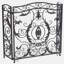 Pare-feu en fer forgé « Ember With Your Home » - 135 cm L x 5 cm P x 95 cm H - Style classique avec détails floraux