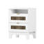 Ensemble de 4 pièces pour grand lit: lit plateforme blanc, tables de chevet et commode