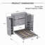 Grand lit escamotable, grand lit escamotable en bois avec 2 garde-robes et tablette de rangement, cadre de lit plateforme pliable multifonctionnel pour chambre d'amis, chambre à coucher