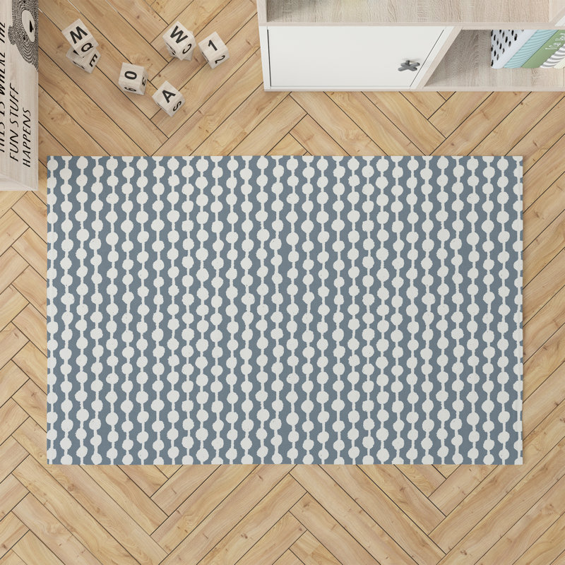Tapis de jeu Dot Dot, Bleu, Rectangle 60 po x 84 po