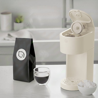 Willow Compact Single Serve Coffee Maker - Compatible with K-Cup Pods Ground Coffee - White