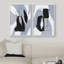 Géométrique, collage de formes géométriques pastel bleues, formes abstraites, art moderne nordique-101185837-101185840