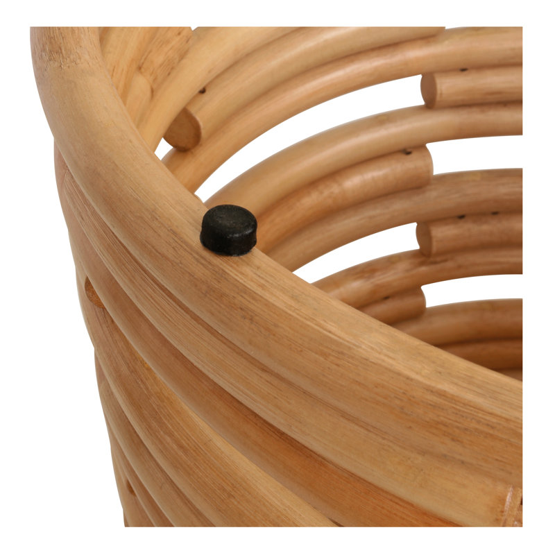 Zeke Rattan Round Coffee Or Side Table, Honey, Honey