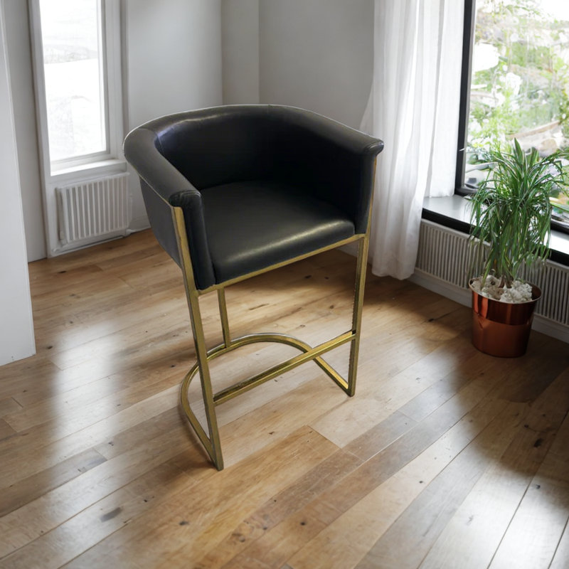 Hulten Upholstered Counter Stool with Metal Frame
